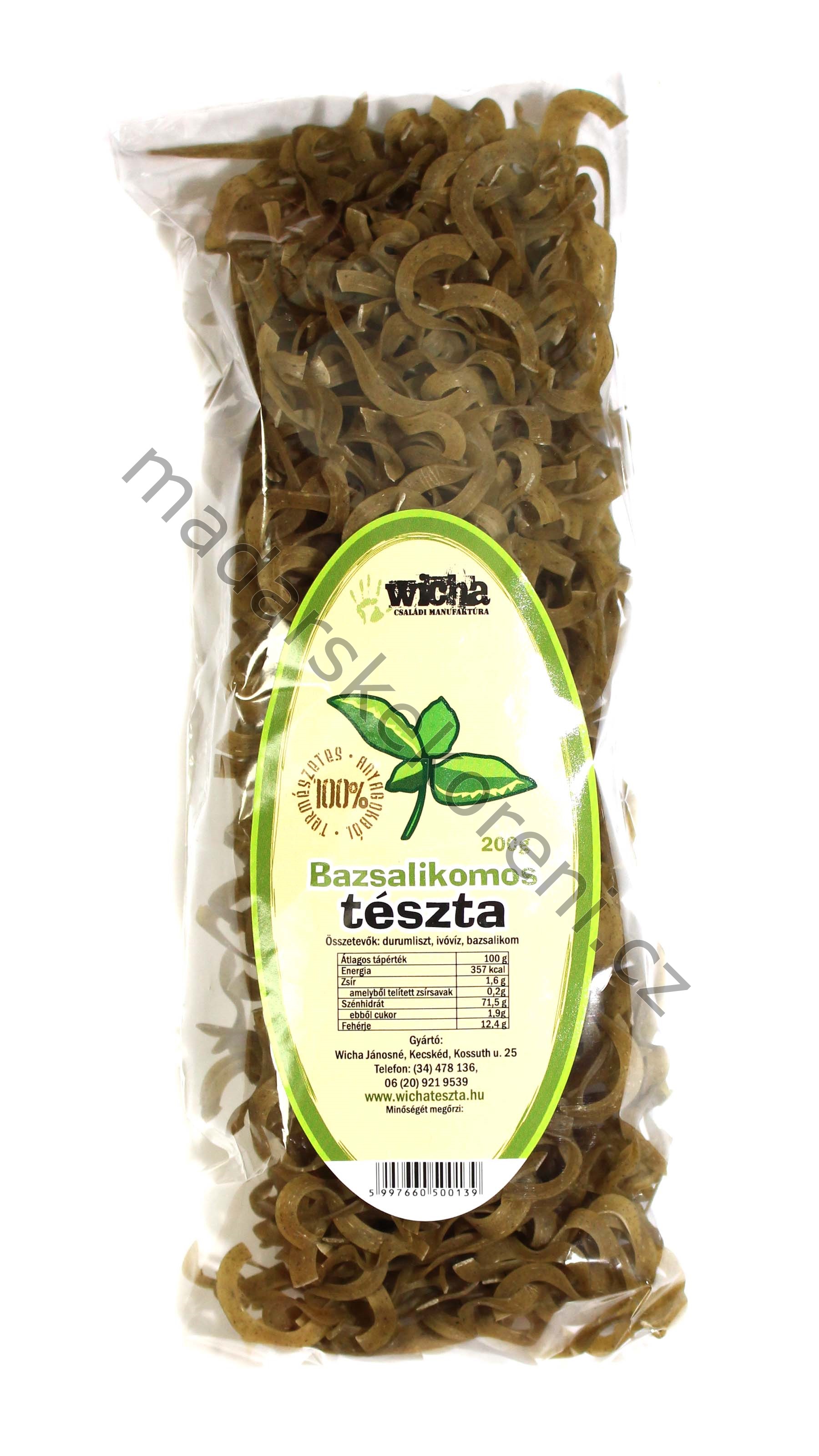 Vruty těstoviny s bazalkou - 200g