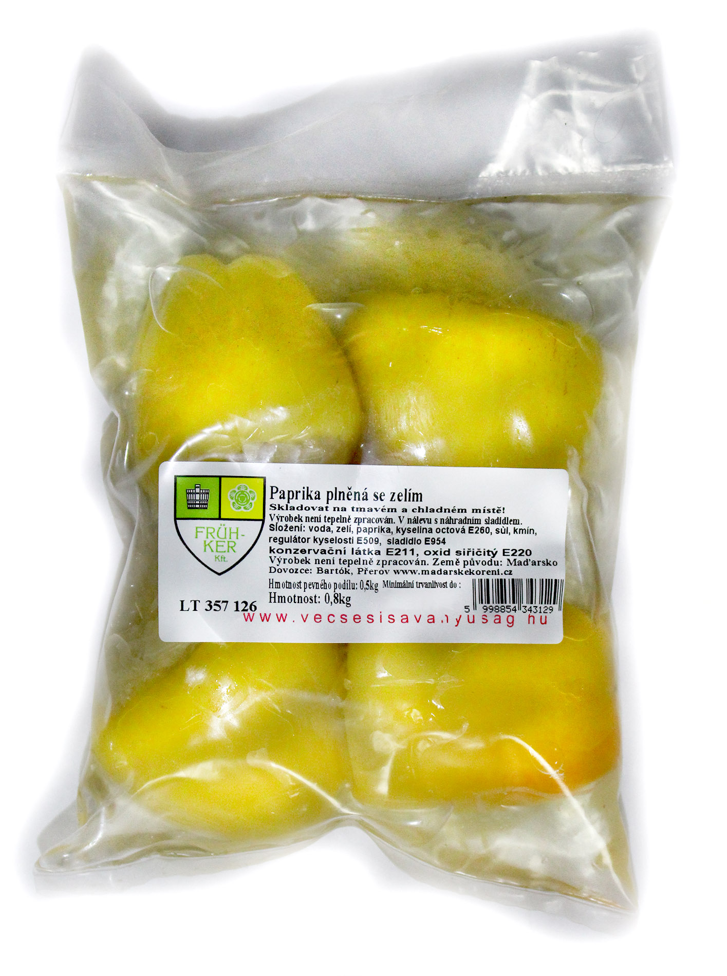 Paprika plněná bílým zelím - 600g sáček